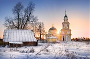 Церковь Михаила Архангела морозным утром (с.Архангельское, Рузский рн)