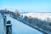 Река Волга зимой. г. Нижний Новгород