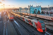 Поезда у вокзала. г. Смоленск