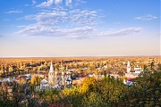 Вид на городок и реку Клязьму со смотровой площадки Никольского монастыря, г. Гороховец, Владимирская обл.