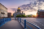 Исаакиевский собор и Синий мост. Санкт-Петербург