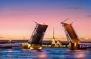 Мосты развели. Дворцовый мост (г.Санкт-Петербург)
