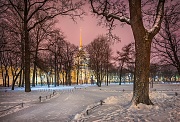Зимний Санкт-Петербург. Александровский сад и Адмиралтейство