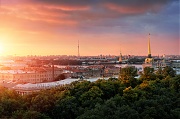 Фотографии Петербурга. Разноцветный закат над Адмиралтейством