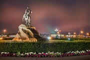 Белые ночи в Санкт-Петербурге. Главный над городом. Памятник Петру Первому ночью