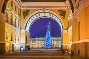 Новогодняя ель на Дворцовой площади. г. Санкт-Петербург