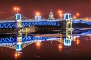 Новогодний Дворцовый мост и Кунсткамера. г. Санкт-Петербург