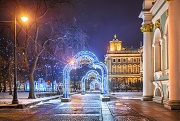 Новогодние арки у Эрмитажа. г. Санкт-Петербург