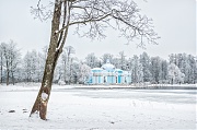 Павильон Грот и снег в Царском Селе. г. Санкт-Петербург