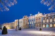 Синий вечер у Дворца в Царском Селе. г. Санкт-Петербург