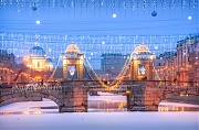 Ломоносовский мост и Измайловский собор. г. Санкт-Петербург