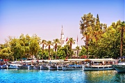 Лодки и мечеть, река Дальян, источник Султание, Турция