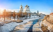Кремль на реке Пскове. г. Псков