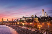Редкий закат скупого декабря над Кремлем. г.Москва