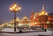 Утро последних фонарей у Исторического музея. г.Москва