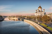 Фотографии Москвы. Храм Христа Спасителя на реке