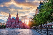 Солнце садится за Исторический музей. г.Москва