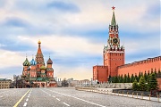 Красная Площадь в Москве без солнца
