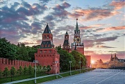 Башни Кремля на закате. г. Москва