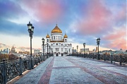 Голубые облака над Храмом Христа Спасителя. г. Москва