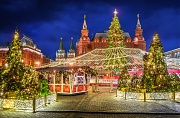 Новогодние елки на Манежной площади. г. Москва