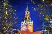 Новогодняя Спасская башня. г. Москва