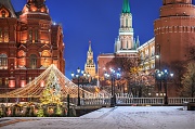 Новогодняя ель и вид на Красную Площадь. г. Москва
