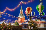 Новогодняя Спасская башня и огни. г. Москва