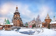 Храм Святителя Николая в Измайлово и пруд. г. Москва