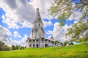 Вознесенская церковь и цветы. Коломенское, г. Москва