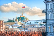 Флаг Российской Федерации над Кремлем, Москва
