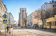 Вид на высотку на Павелецкой, Новокузнецкая улица, г. Москва