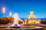 Центральный павильон и фонтан, ВДНХ, Москва