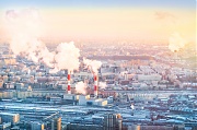 Вид на город со смотровой площадки Панорама 360, Москва-Сити