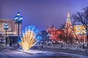 Кремль и Новогодний веер, Москва