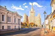 Высотка на Кудринской площади с Поварской ул., Москва